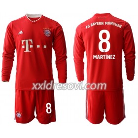 FC Bayern München Javi Martinez 8 Domaći Dječji Komplet Dresovi za Nogomet 2020-2021 Dugim Rukavima (+ kratke hlače)